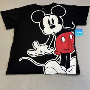 Disney Mickey Mouse Large Graphic T-Shirt Black XXL JT23424 NWT Youth Womens NWT